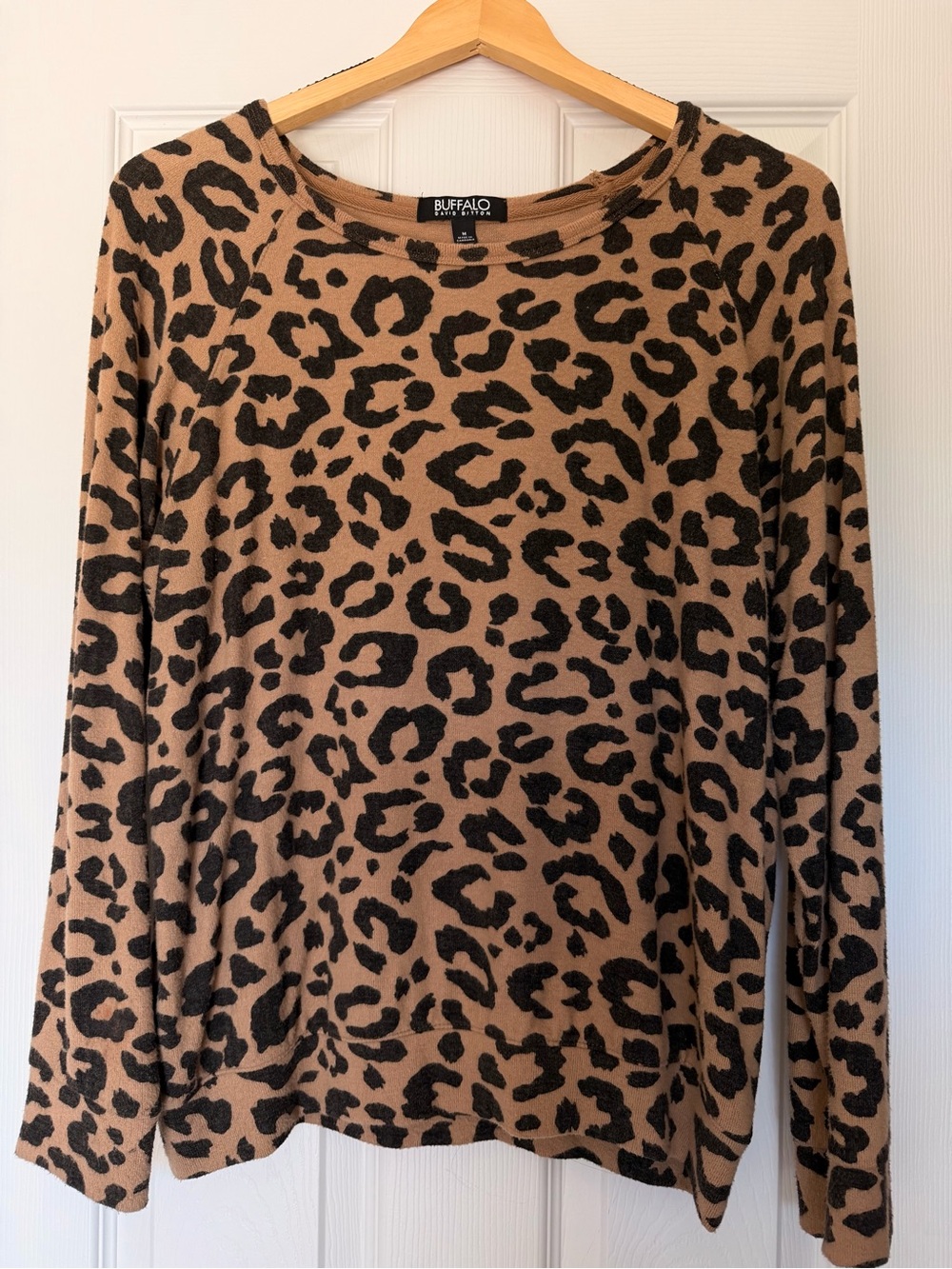Brown Leopard Print Long Sleeve Top
